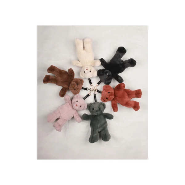 Porte clé Bijou de sac Ours peluche 20 cm Rose - Doudou et compagnie