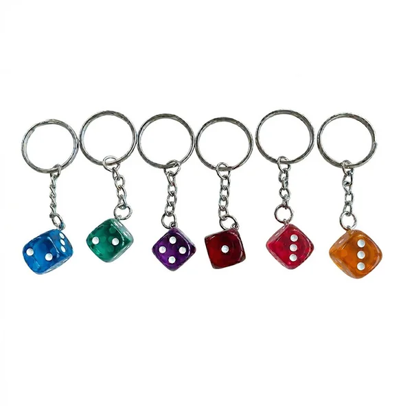 Porte-clés Dés violet