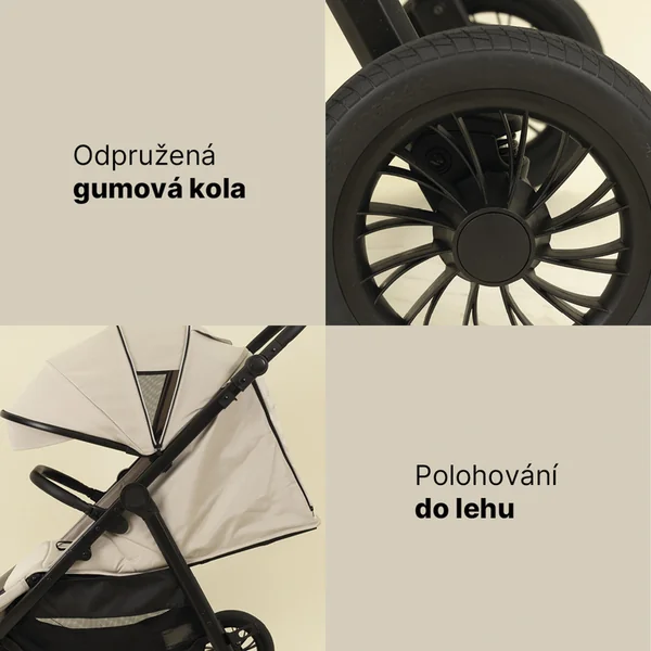 Poussette de sport Moya, Ivoire Beige