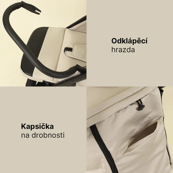 Poussette de sport Moya, Ivoire Beige