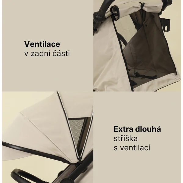 Poussette de sport Moya, Ivoire Beige