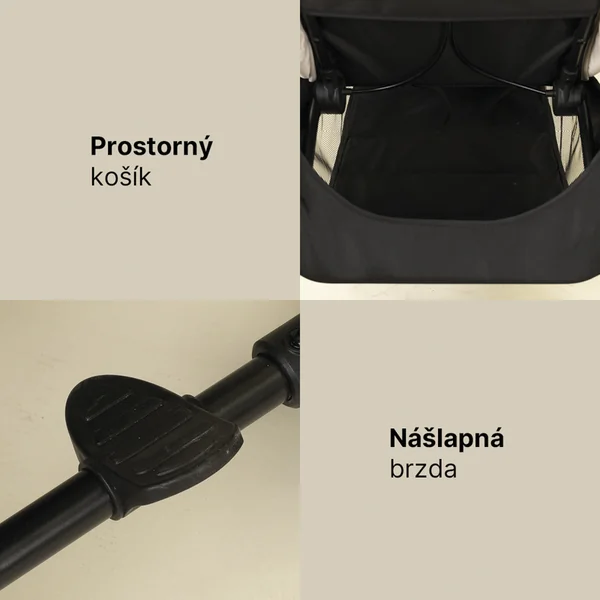 Poussette de sport Moya, Ivoire Beige