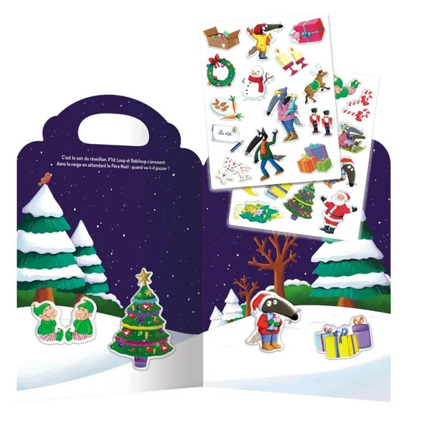 P'tit loup : Mes stickers en relief : Vive noël - Auzou