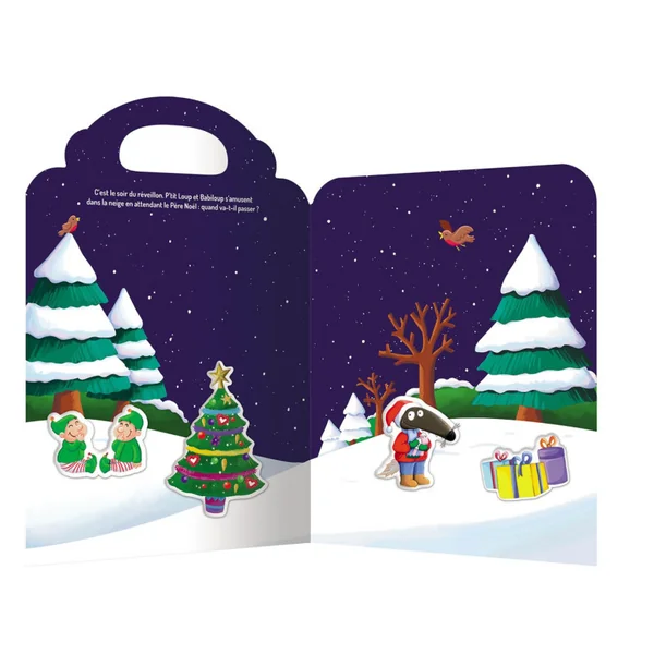 P'tit loup : Mes stickers en relief : Vive noël - Auzou