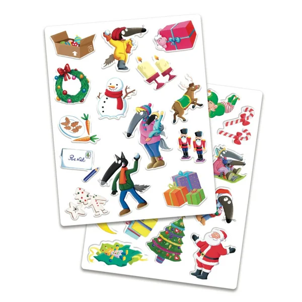 P'tit loup : Mes stickers en relief : Vive noël - Auzou