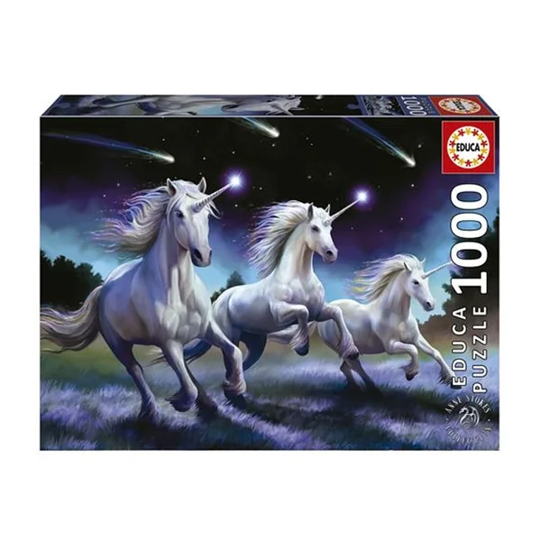 Puzzle 1000 pcs Licornes, Anne Stokes - Educa