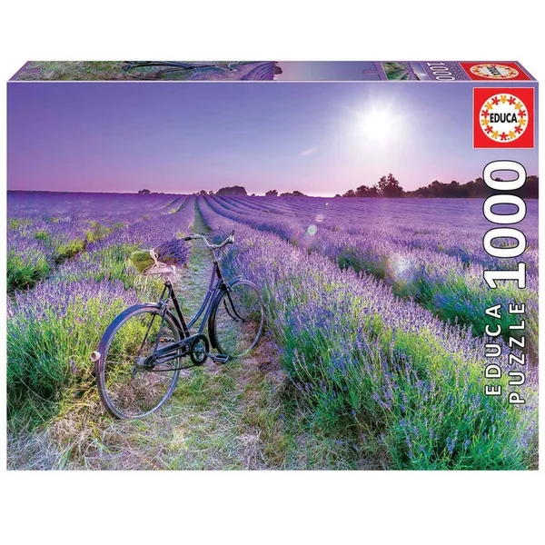 Puzzle 1000 pcs Vélo Dans Un Champ de Lavande - Educa