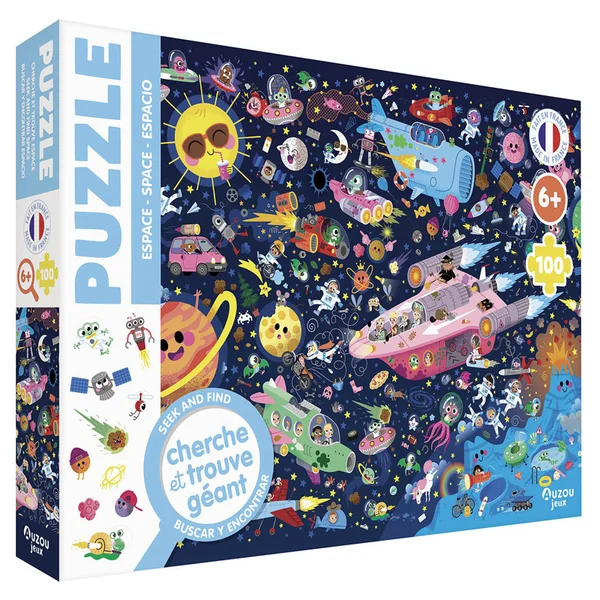 Puzzle 100 pcs Cherche et Trouve : Espace - Auzou