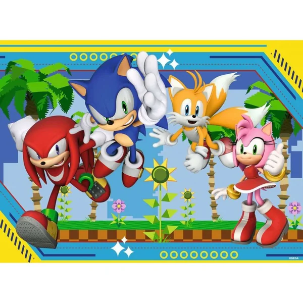 Puzzle 100 pièces XXl - Knuckles, Sonic, Tails et Amy / Sonic