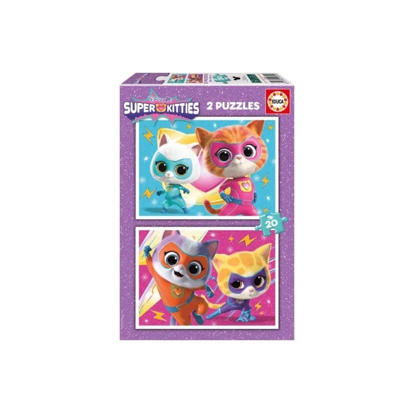 Puzzle 2 x 20 pcs Super Kitties - Educa