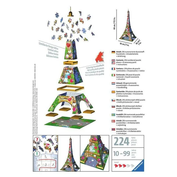 Puzzle 3D Tour Eiffel Love Edition - 224 pcs