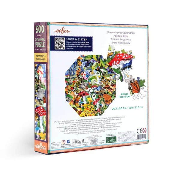 Puzzle 500 pcs Poisonous Mushrooms - Eeboo
