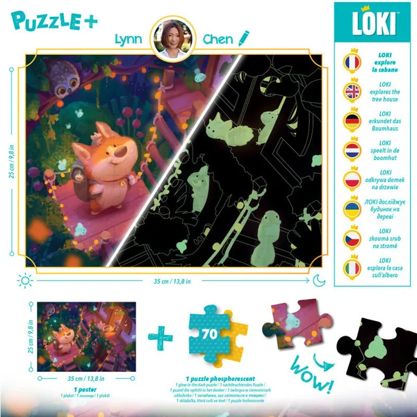 Puzzle+ 70 pcs : LOKI explore la Cabane