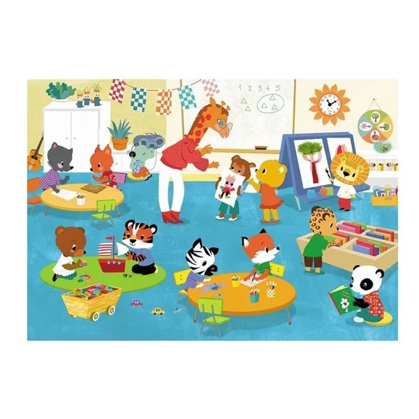 Puzzle Bois Michèle Wilson - Vive la Maternelle - 12 pcs