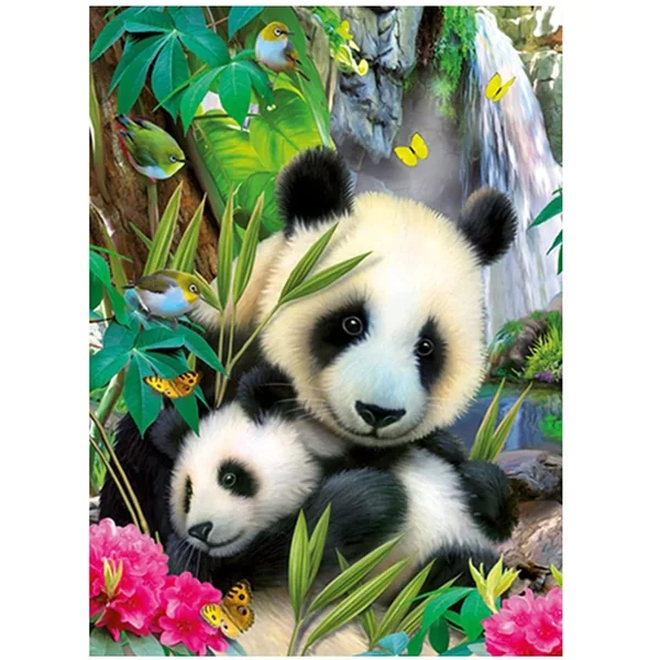 Puzzle Charmants pandas - 300 pcs XXL