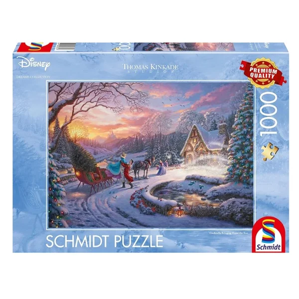 Puzzle Disney 1000 pcs Cendrillon : À la maison pour Noël - Schmidt