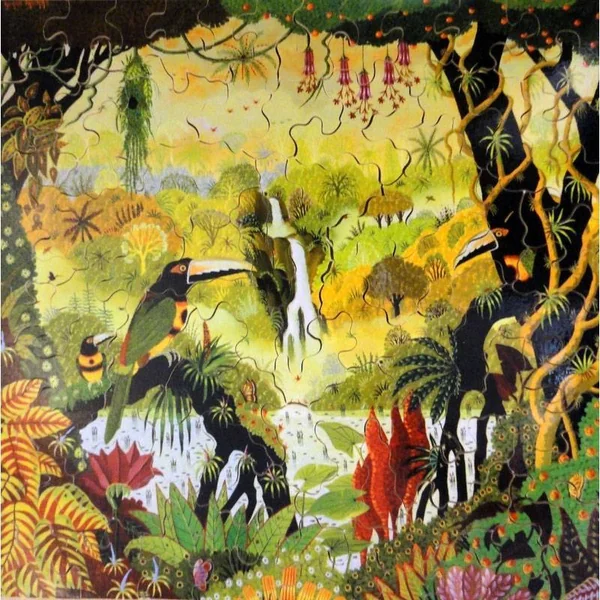 Puzzle en bois Toucan à la Cascade - 80 Pièces