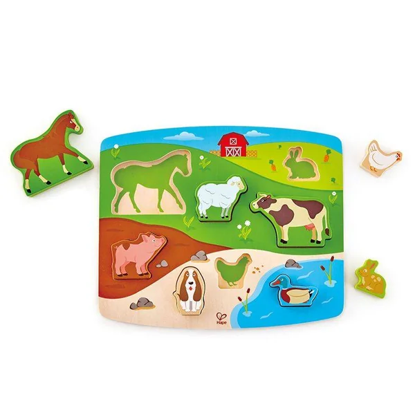 Puzzle et Jeu Animaux de la ferme - Hape