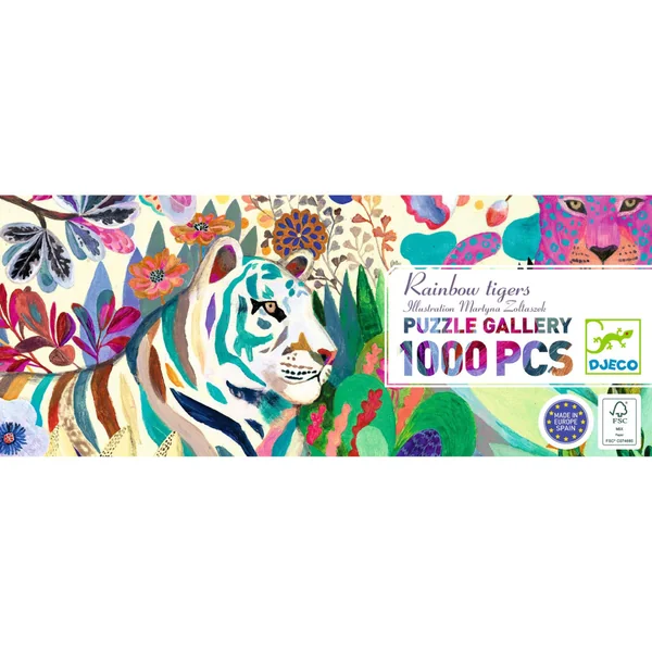 Puzzle Gallery - Rainbow Tigers - 1000 Pièces