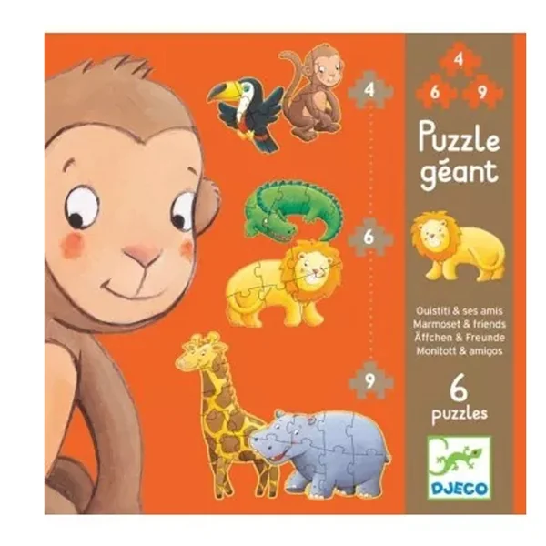 Puzzle géant Ouistiti et ses amis - Djeco