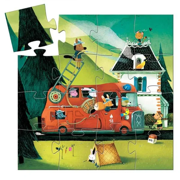 Puzzle - Le camion de pompier - 16 pcs