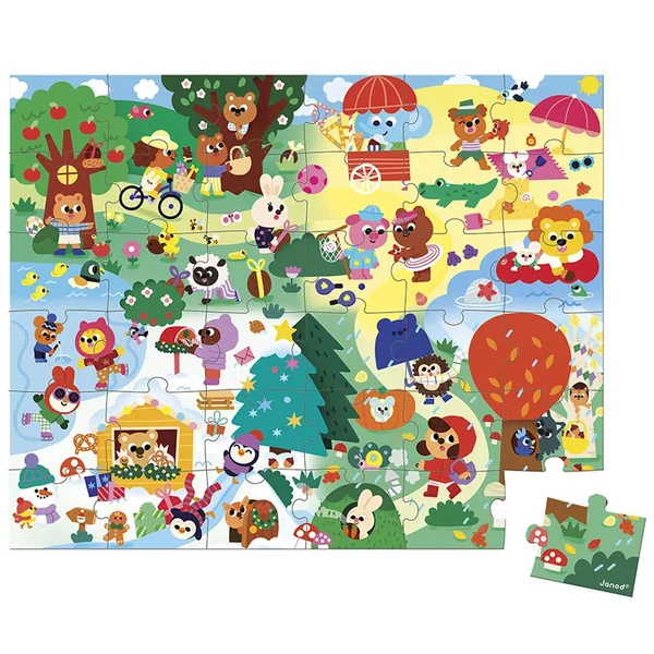 Puzzle Les 4 saisons 36 pcs - Janod