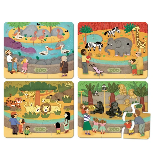 Puzzle Les animaux du zoo 6 pcs - Vilac