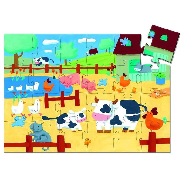 Puzzle - Les vaches à la ferme 24 pcs - Djeco