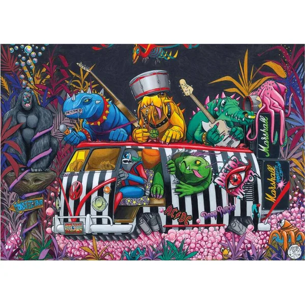 Puzzle Monstres en voyage 1000 pièces