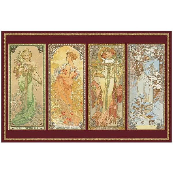 Puzzle Mucha Métallique - 4 Saisons - 1000 pcs