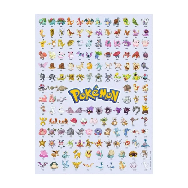 Puzzle Pokémon : Pokédex 1er Génération - 500 pièces