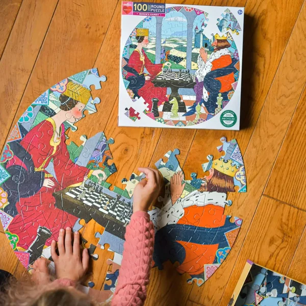 Puzzle Rond Gambit de la Reine - 100 pièces