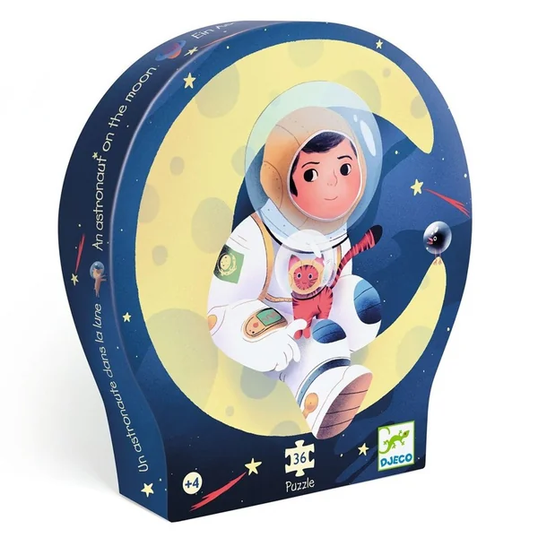 Puzzle silhouette 36 pcs Un astronaute dans la lune - Djeco