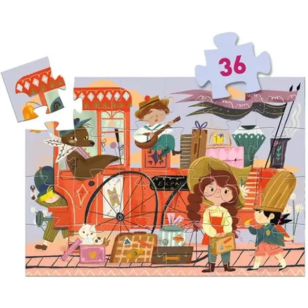 Puzzle silhouette Le voyage de Mia 36 pcs - Djeco