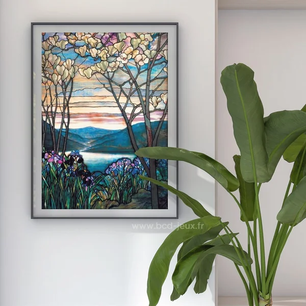 Puzzle Tiffany Magnolias et Iris - 1000 pcs