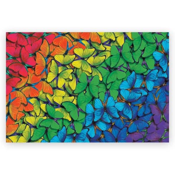 Puzzle Wood Craft - Rainbow Butterflies - 500 Pièces