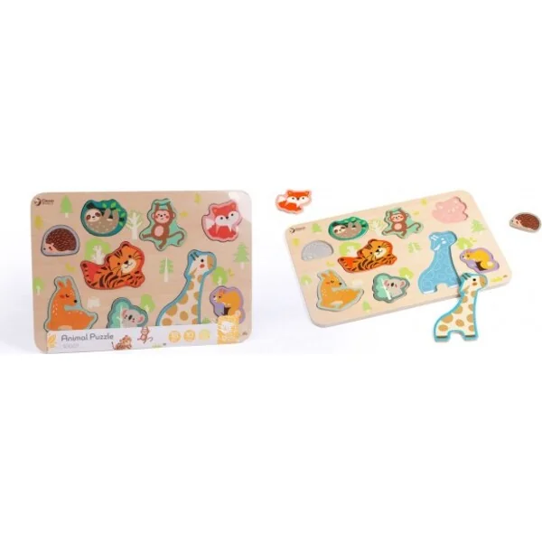 Puzzle/Animaux en bois à encastrer 30 x 21cm