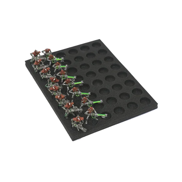 Rangement Safe & Sound - Mousse pour 48 Figurines Debout (Socles 25mm)