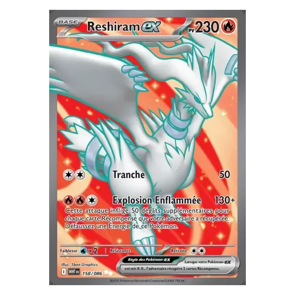 Reshiram ex – Flamme Blanche – 158/086