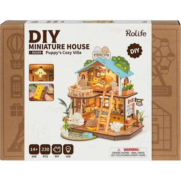 RoboTime Miniature de maison Maison pour chiots