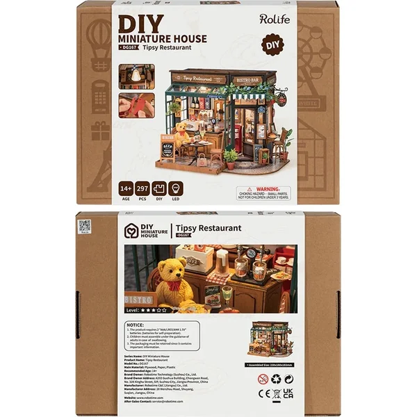 RoboTime Miniature de maison Restaurant confortable