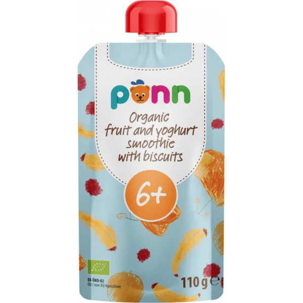 SALVEST Ponn BIO Smoothie aux fruits avec yaourt et biscuits (110 g)