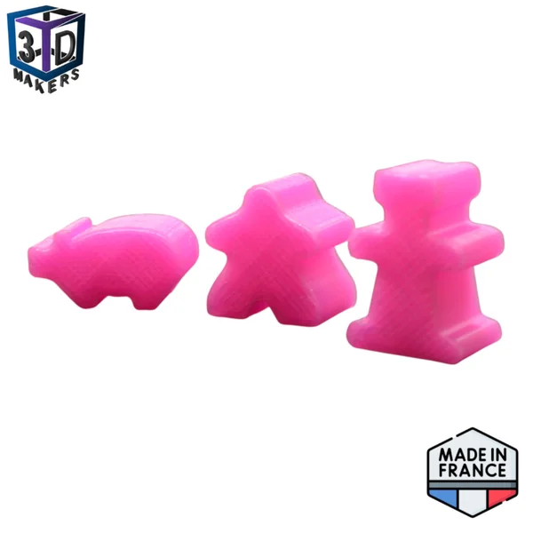 Set de 19 Meeples Joueur style Carcassonne