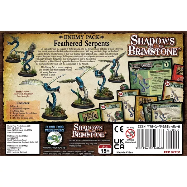 Shadows of Brimstone : Feathered Serpents - Enemy Pack - Version Anglaise