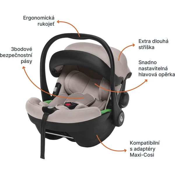 Siège auto XM Plus i-Size bundle, Ivoire Beige