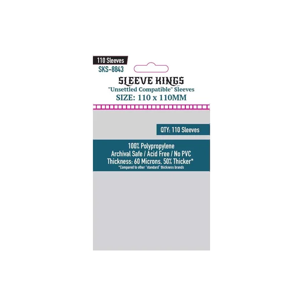 Sleeve Kings x 110 - Standard 60 microns - Unsettled - 110 x 110 mm