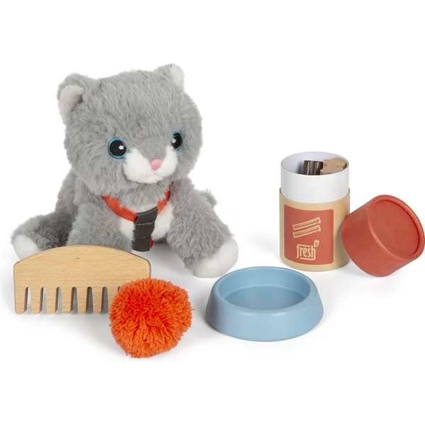 Small foot Chat en peluche avec kit de soins