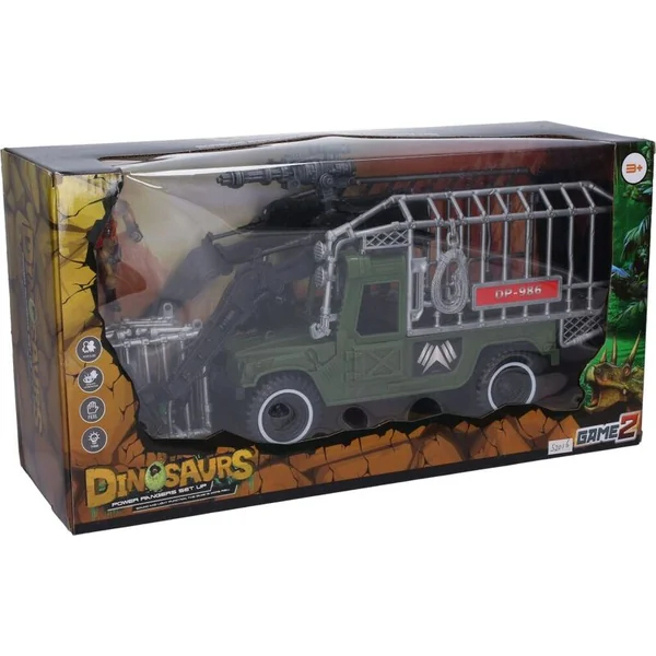 Soldat Chasseur de dinosaures ensemble avec camion 40 cm