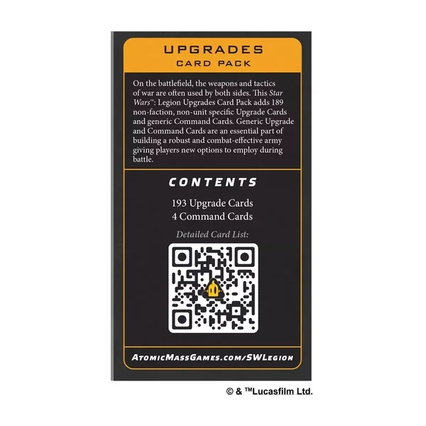Star Wars : Légion - Command and Training Upgrade - Card Pack