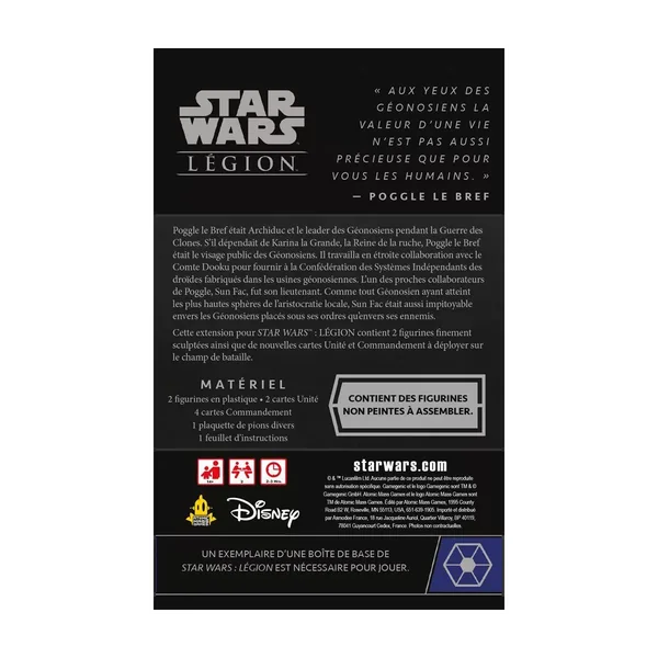 Star Wars : Légion - Sun Fac et Poggle Le Bref - Extension Commandant / Agent